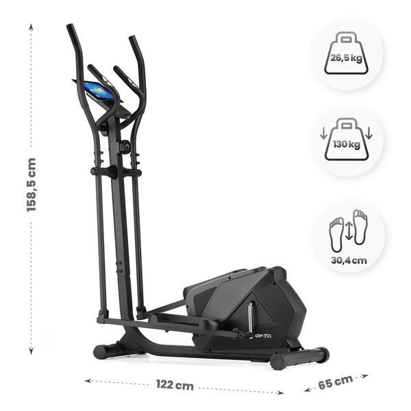 Еліптичний тренажер Gymtek XC1300 чорний &ndash; домашній орбітрек для ефективного кардіо 5905884425824 фото