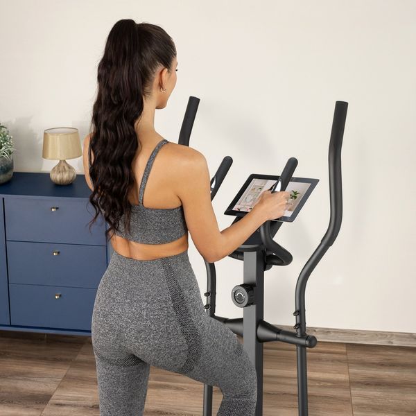 Еліптичний тренажер Gymtek XC1300 чорний &ndash; домашній орбітрек для ефективного кардіо 5905884425824 фото