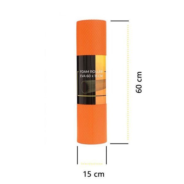 Масажний ролик Cornix EVA+ 60 x 15 см (валик, роллер) XR-0307 Orange 143210-2692 фото