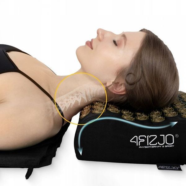 Килимок акупунктурний з подушкою 4FIZJO Ergo Mat Аплікатор Кузнєцова Black/Gold (P-5907739313881) 154227-2692 фото