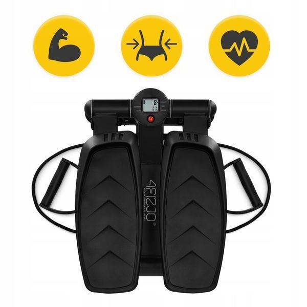 Степпер (міні-степпер) 4FIZJO Evo з еспандерами Black (P-5905973403863) P-5905973403863 фото