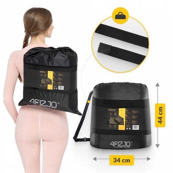 Килимок акупунктурний з подушкою 4FIZJO Ergo Mat Аплікатор Кузнєцова Black/Gold (P-5907739313881) 154227-2692 фото