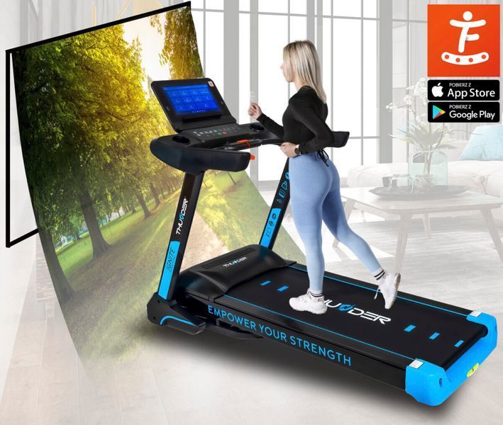 Бігова доріжка електрична THUNDER IGNITE-S-TFT-BLACK &mdash; сучасна мультимедійна доріжка для дому IGNITE-S-TFT-BLACK фото