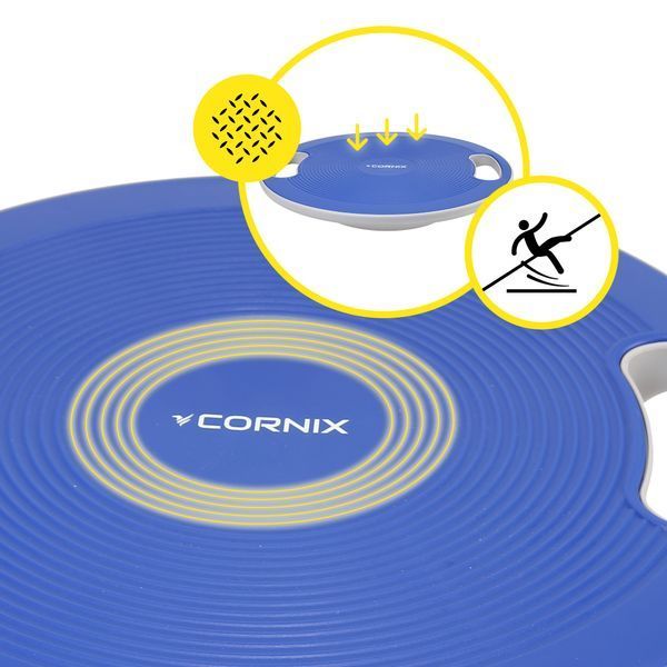 Балансувальна платформа Cornix XR-0445 кругла пластикова 39,5 см синьо/сірий XR-0445 фото