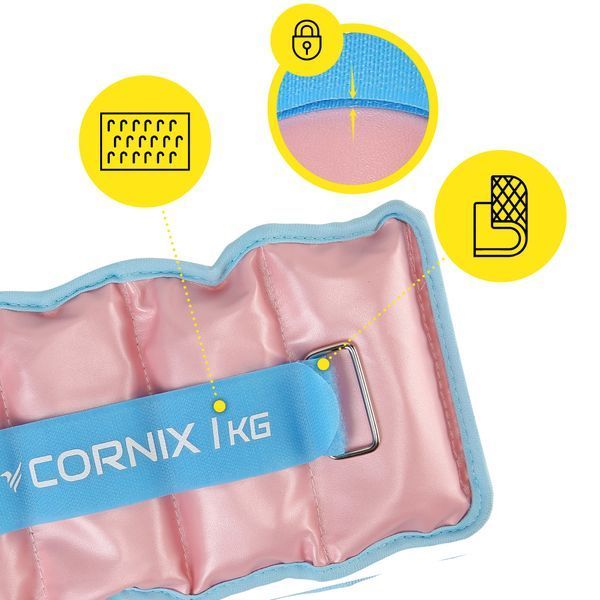 Обважнювачі-манжети для ніг та рук Cornix 2 x 1 кг XR-0399 XR-0399 фото