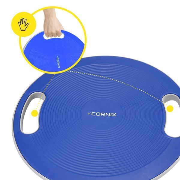 Балансувальна платформа Cornix XR-0445 кругла пластикова 39,5 см синьо/сірий XR-0445 фото