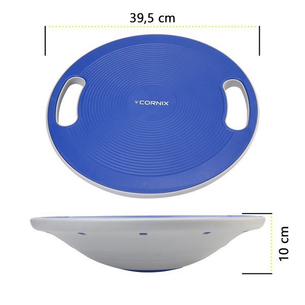 Балансувальна платформа Cornix XR-0445 кругла пластикова 39,5 см синьо/сірий XR-0445 фото