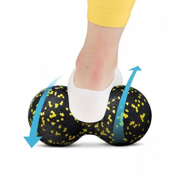 Масажний м'яч подвійний 4FIZJO EPP DuoBall 08 Black/Yellow (P-5907222931301) 146030-2692 фото