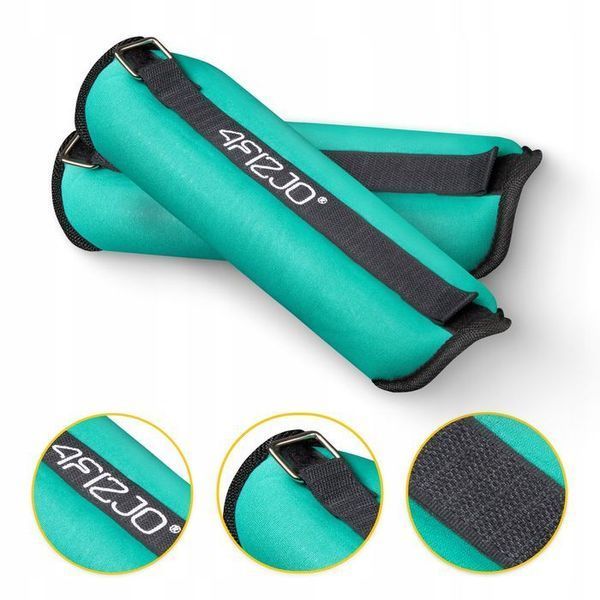Обважнювачі-манжети для ніг та рук 4FIZJO 2 x 1.5 кг Black/Green (P-5907739311092) 147942-2692 фото