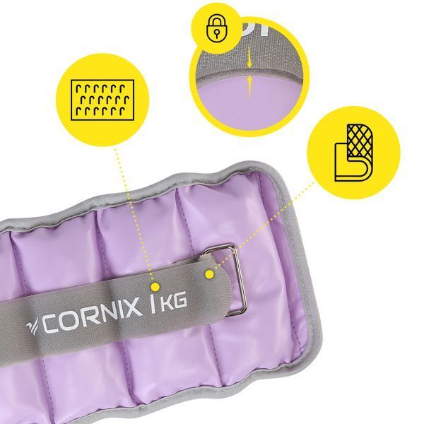 Обважнювачі-манжети для ніг та рук Cornix 2 x 1 кг XR-0398 XR-0398 фото