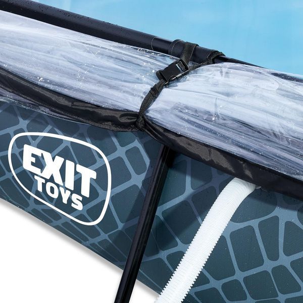 Басейн EXIT з тентом 300х200х65 см (для дітей, на дачу) в кольорі "камінь" 149436-3056 фото