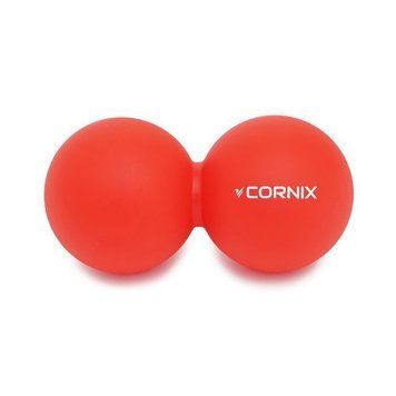 Масажний м'яч Cornix Lacrosse DuoBall 6.3 x 12.6 см XR-0112 Red 18924-2692 фото