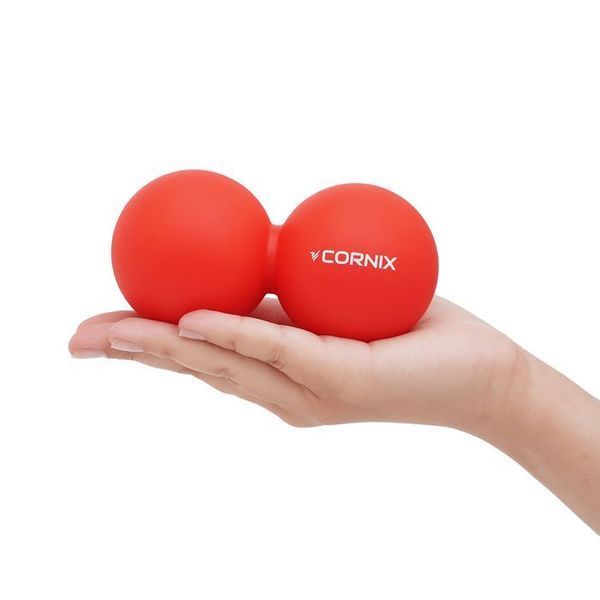 Масажний м'яч Cornix Lacrosse DuoBall 6.3 x 12.6 см XR-0112 Red 18924-2692 фото
