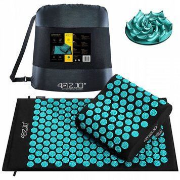 Килимок акупунктурний з подушкою 4FIZJO Ergo Mat Аплікатор Кузнєцова Black/Blue (P-5907739313911) 145614-2692 фото