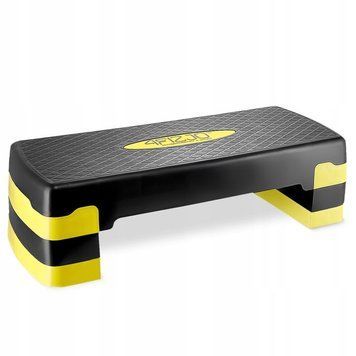 Степ-платформа 3-ступінчаста 4FIZJO 69 х 28 х 10-15-20 см Black/Yellow (P-5907739311436) P-5907739311436 фото