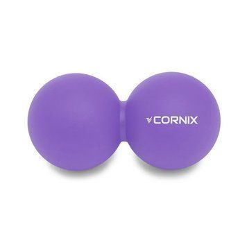 Масажний м'яч Cornix Lacrosse DuoBall 6.3 x 12.6 см XR-0114 Purple 18926-2692 фото