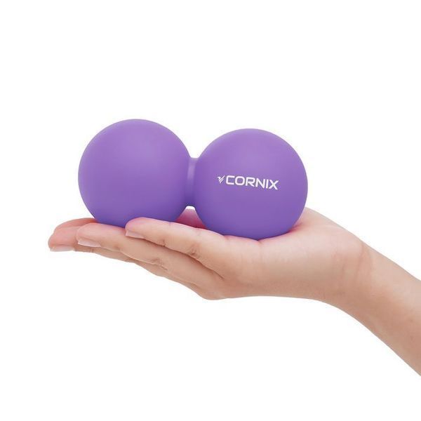 Масажний м'яч Cornix Lacrosse DuoBall 6.3 x 12.6 см XR-0114 Purple 18926-2692 фото