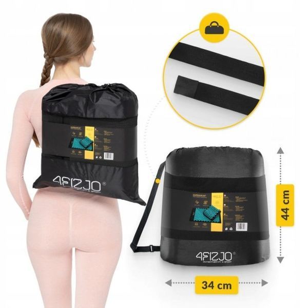 Килимок акупунктурний з подушкою 4FIZJO Ergo Mat Аплікатор Кузнєцова Black/Blue (P-5907739313911) 145614-2692 фото