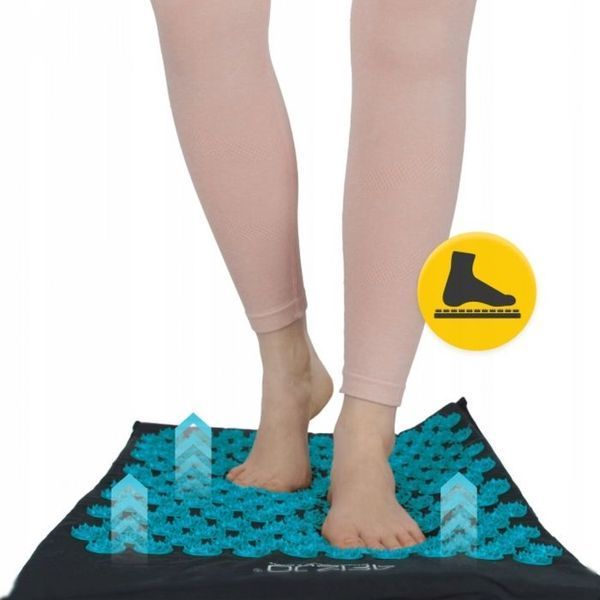 Килимок акупунктурний з подушкою 4FIZJO Ergo Mat Аплікатор Кузнєцова Black/Blue (P-5907739313911) 145614-2692 фото