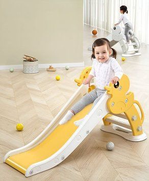 Дитяча гірка Terrio &ldquo;Ducky&rdquo; Жовто-сіра 115 см TG-113Y фото