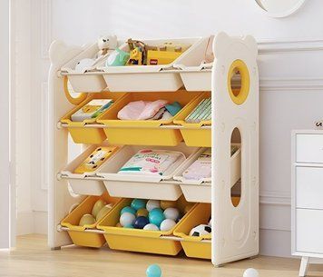 Стелаж з контейнерами Terrio Teddy L&rdquo; Жовто-білий 22379-163765 фото