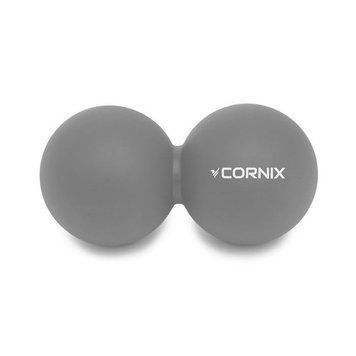Масажний м'яч Cornix Lacrosse DuoBall 6.3 x 12.6 см XR-0115 Grey 18927-2692 фото