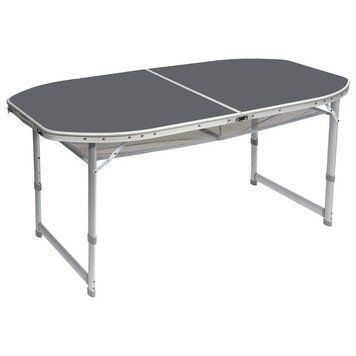 Стіл Bo-Camp Case Model Oval 150x80 cm Grey (1404399) DAS303275 фото