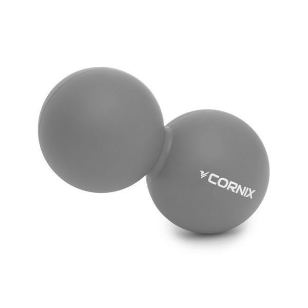 Масажний м'яч Cornix Lacrosse DuoBall 6.3 x 12.6 см XR-0115 Grey 18927-2692 фото
