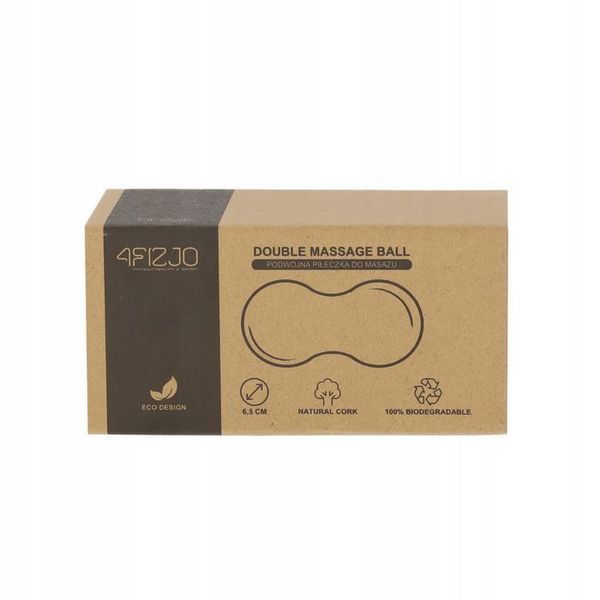 Масажний м'яч подвійний 4FIZJO Lacrosse DuoBall Cork 6.5 x 13.5 см (P-5907739319586) 147033-2692 фото