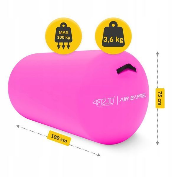 Повітряна бочка для гімнастики 4FIZJO Air Barrel 100 x 75 см Pink (P-5905973405485) P-5905973405485 фото