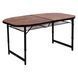 Стіл Bo-Camp Woodbine Oval 150x80 cm Black/Wood look (1404230) 103551-1106821 фото 1