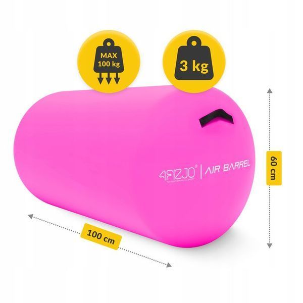 Повітряна бочка для гімнастики 4FIZJO Air Barrel 100 x 60 см Pink (P-5905973405478) P-5905973405478 фото
