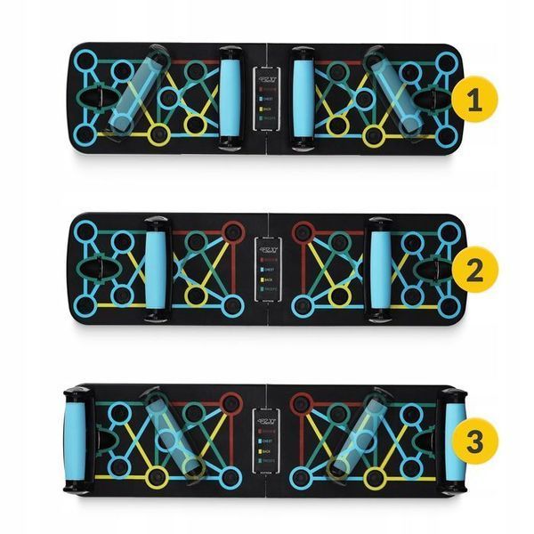 Упори (дошка) для віджимань зі змінним хватом 4FIZJO Push-up Board складна (P-5907739312785) P-5907739312785 фото