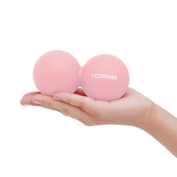 Масажний м'яч Cornix Lacrosse DuoBall 6.3 x 12.6 см XR-0116 Coral 18928-2692 фото