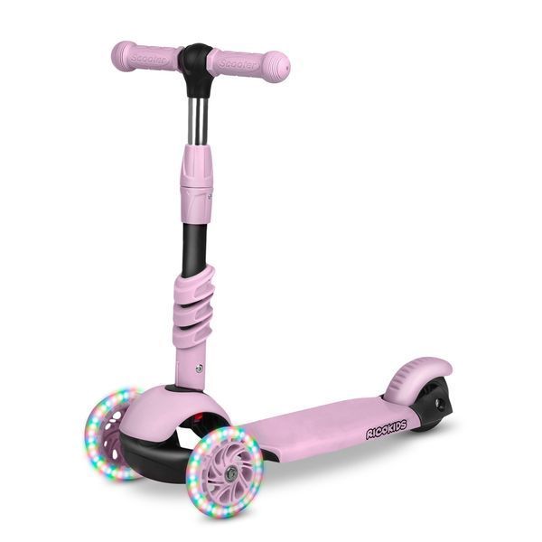 Самокат дитячий триколісний Ricokids Cubi рожевий 765501 фото