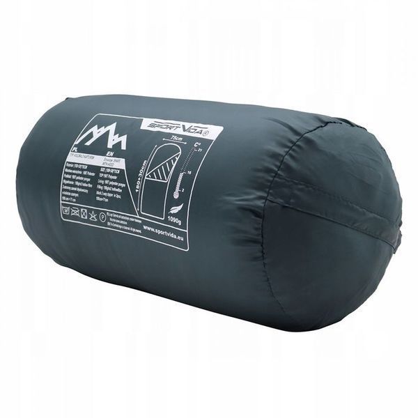 Спальний мішок (спальник) ковдра SportVida SV-CC0065 +2 ...+21&deg;C R Navy Green/Orange SV-CC0065 фото
