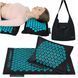Килимок акупунктурний з подушкою 4FIZJO Eco Mat Аплікатор Кузнєцова Black/Blue (P-5907739316684) 154680-2692 фото 1