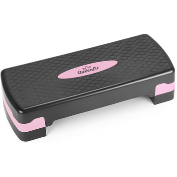 Степ-платформа QueenFit 2-х рівнева чорно-рожева 5907766664048 фото