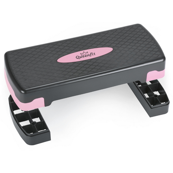 Степ-платформа QueenFit 2-х рівнева чорно-рожева 5907766664048 фото