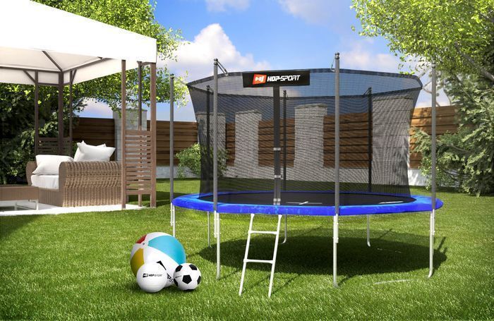 Батут Hop-Sport 12ft (366cm) blue з внутрішньою сіткою 103867-1664 фото