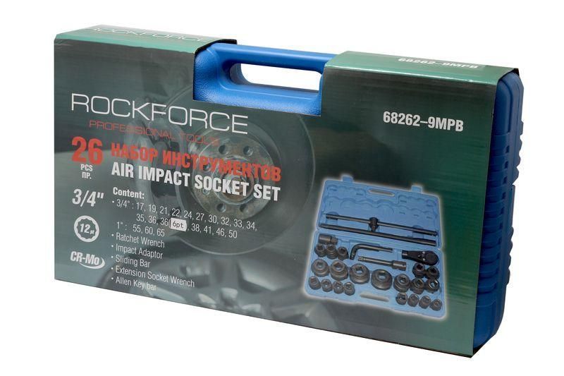Набір ударних інструментів RockForce 26 предметів, 1", 3/4" (12гр), 17&ndash;50 мм 28190 фото