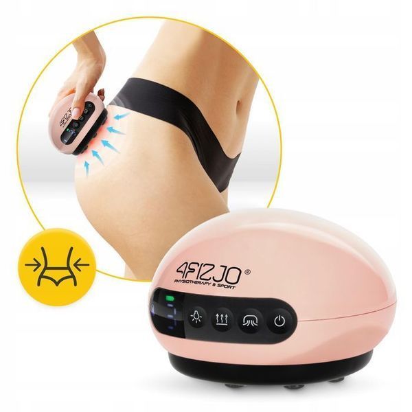 Масажна вакуумна банка 4FIZJO акумуляторна з ІЧ прогрівом Pink (P-5907739318701) P-5907739318701 фото