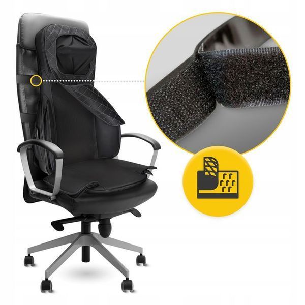 Масажна накидка 4FIZJO Shiatsu багатофункціональна, з підігрівом Black (P-5905973403528) P-5905973403528 фото