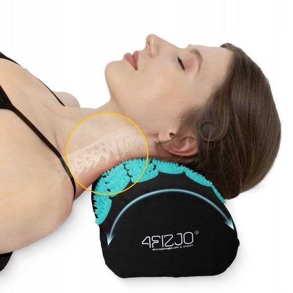Килимок акупунктурний з валиком 4FIZJO Classic Mat Аплікатор Кузнєцова Black/Blue (P-5905973402385) 154570-2692 фото