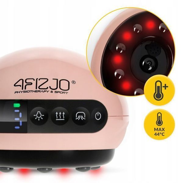 Масажна вакуумна банка 4FIZJO акумуляторна з ІЧ прогрівом Pink (P-5907739318701) P-5907739318701 фото