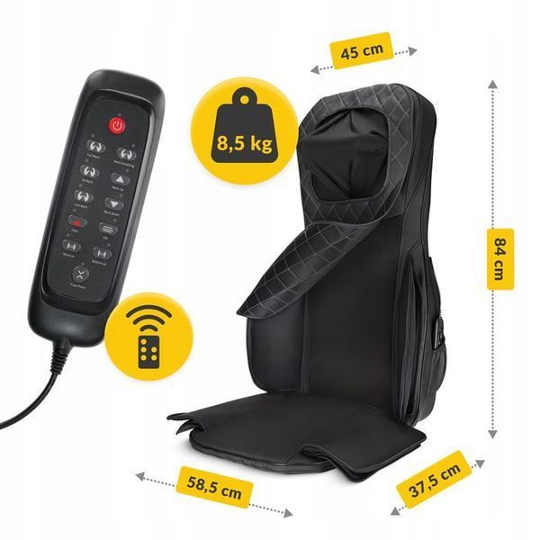 Масажна накидка 4FIZJO Shiatsu багатофункціональна, з підігрівом Black (P-5905973403528) P-5905973403528 фото