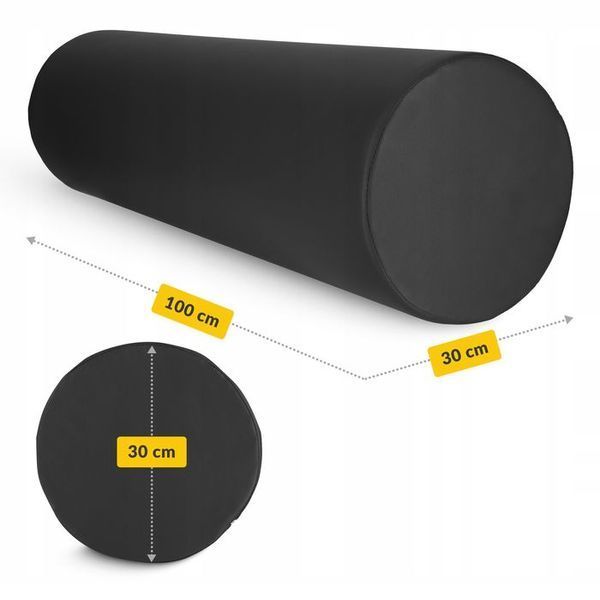 Валик для реабілітації та масажу 4FIZJO 100 x 30 см Black (P-5905973402965) P-5905973402965 фото