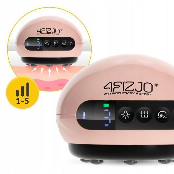 Масажна вакуумна банка 4FIZJO акумуляторна з ІЧ прогрівом Pink (P-5907739318701) P-5907739318701 фото