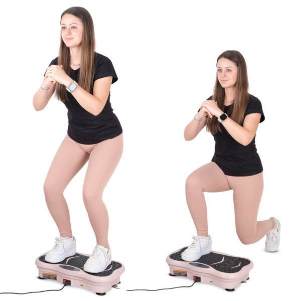 Вібраційна платформа inSPORTline Maviro (рожева, 99 рівнів, Bluetooth, 200 Вт) 27008-3 фото
