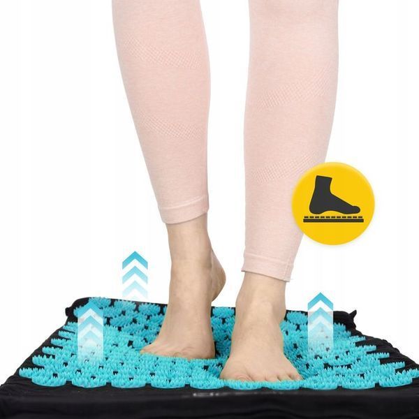 Килимок акупунктурний з валиком 4FIZJO Classic Mat Аплікатор Кузнєцова Black/Blue (P-5905973402385) 154570-2692 фото
